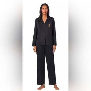 Navy Blue - Lauren Ralph Lauren Women's Satin Notched-Collar Pajama Set - NWOT